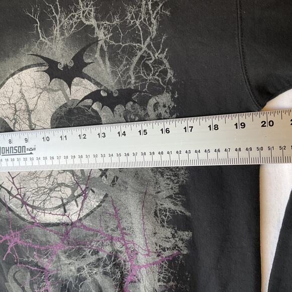 Hanes Men Sweatshirt S Black Graphic Print Fleece Nightmare Before Christmas - Picture 4 of 9